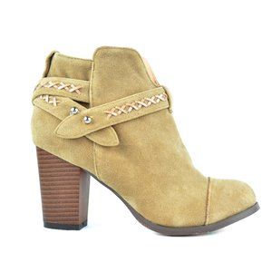 Women's Suede Ankle Heeled Booties